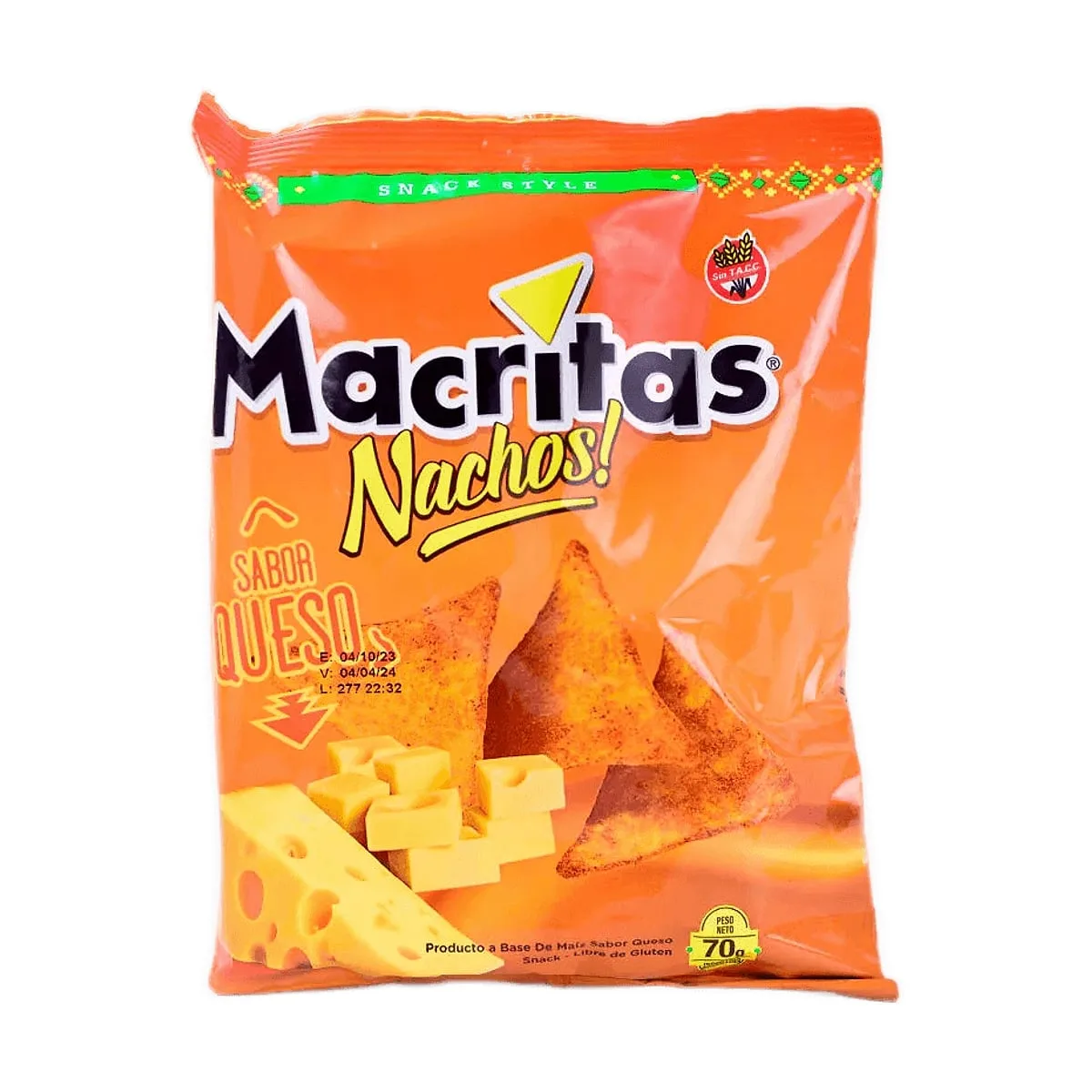 Macritas - Nachos sabor queso x 70 gr