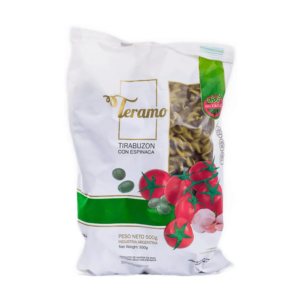 Teramo - Tirabuzón con espinaca x 500 gr
