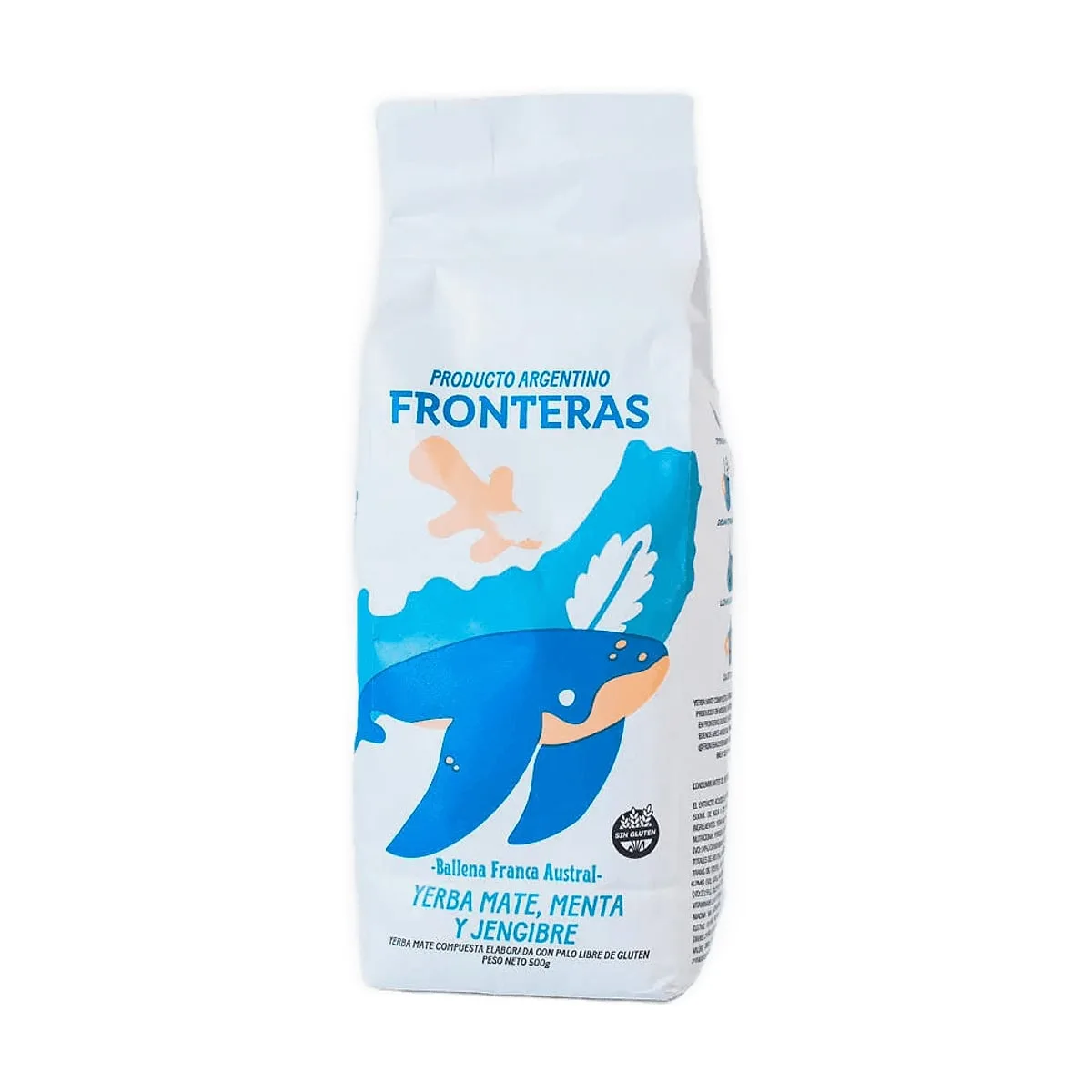 Fronteras - Yerba mate de menta y jengibre repuesto x 500 gr