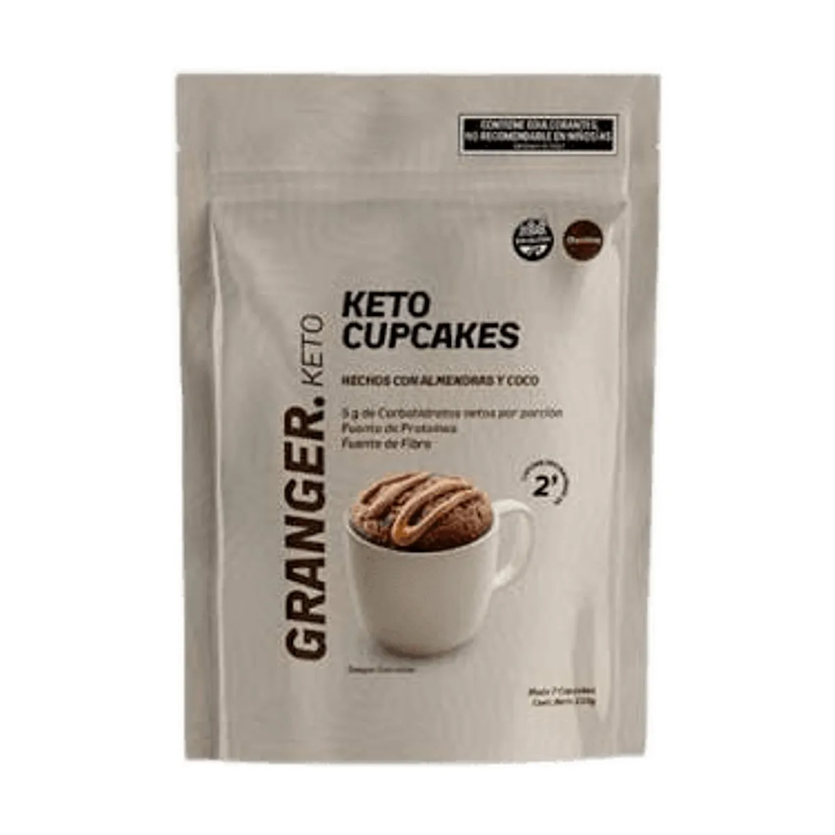 Granger - Premezcla para cupcakes keto sabor chocolate  x 200 gr