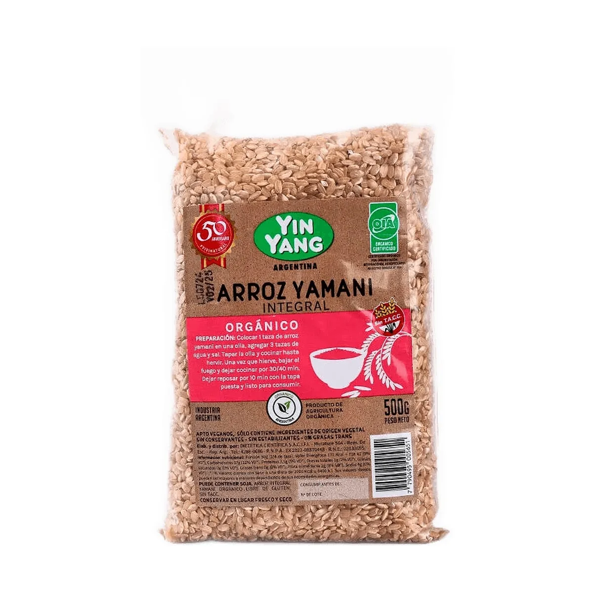 Yin Yang - Arroz yamani integral organico x 500 gr
