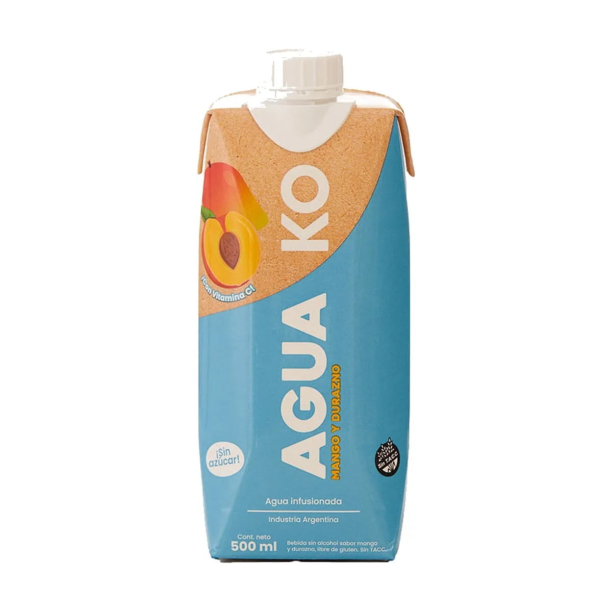 Agua Ko - Agua de mango y durazno x 500 ml