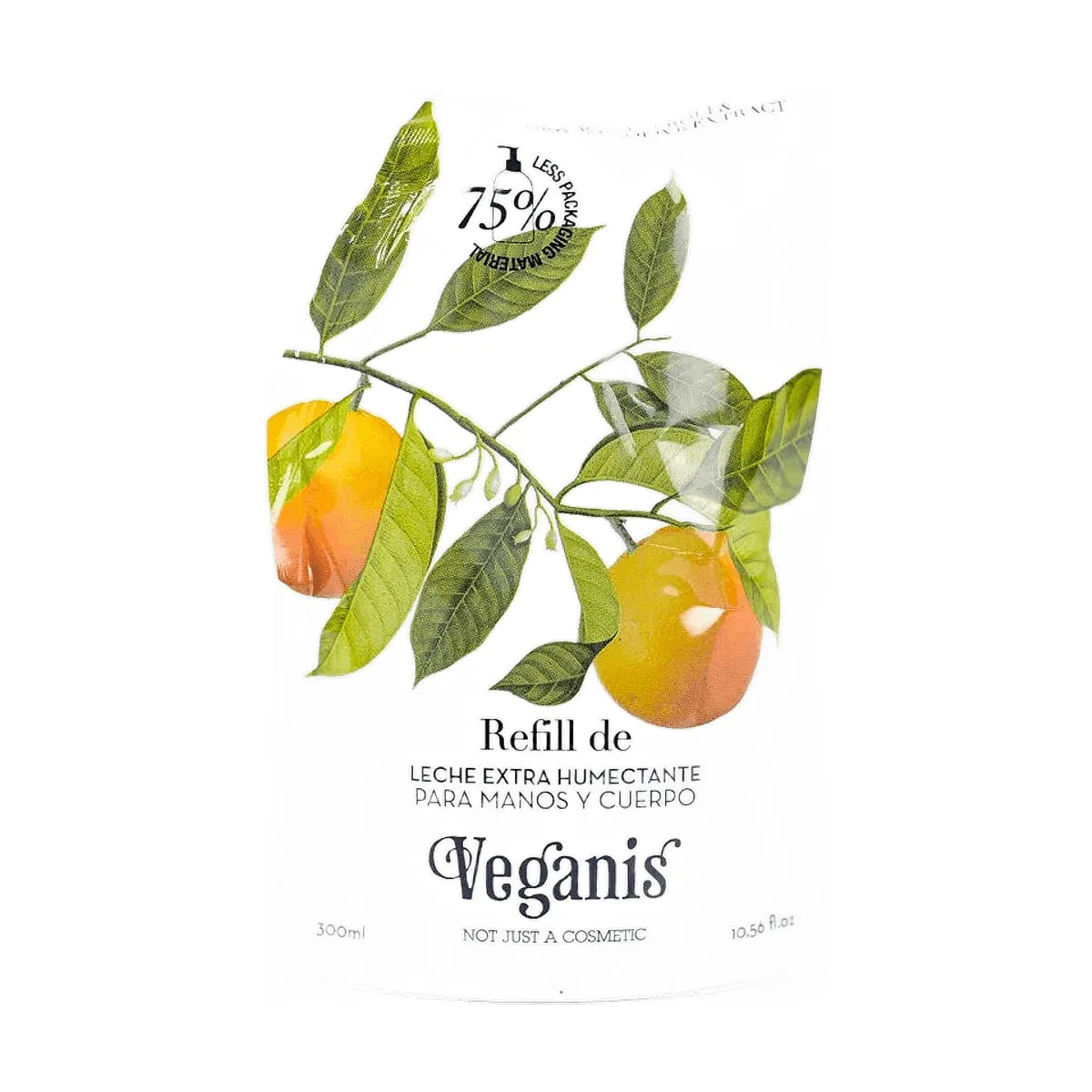Veganis - Refill leche extra humectante p/manos y cuerpo de neroli salvaje x 300 ml