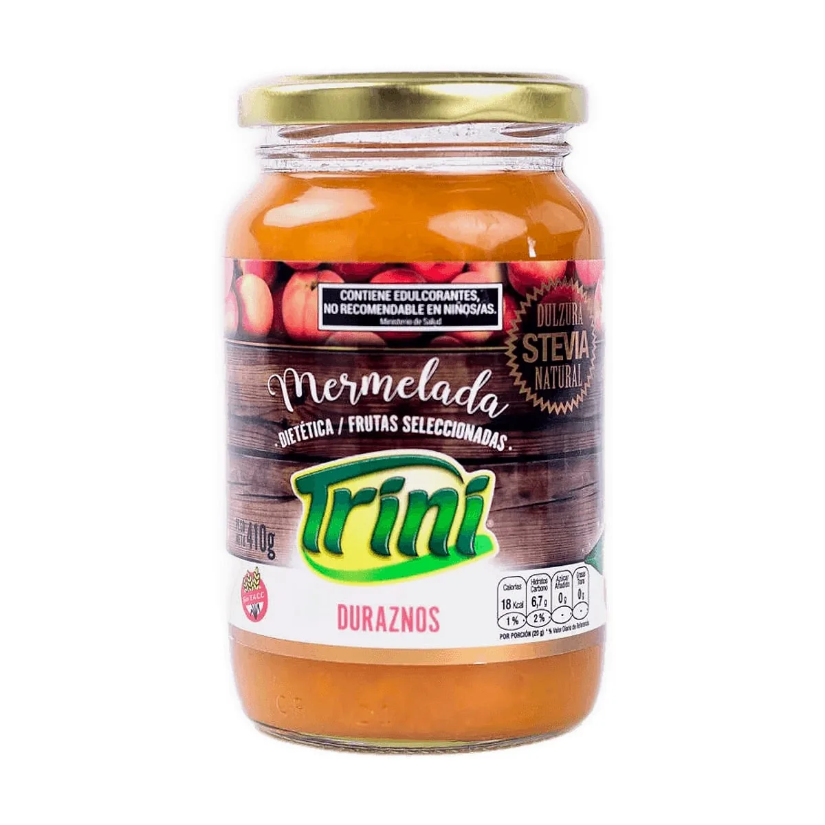Trini - Mermelada de durazno s/a x 410 gr