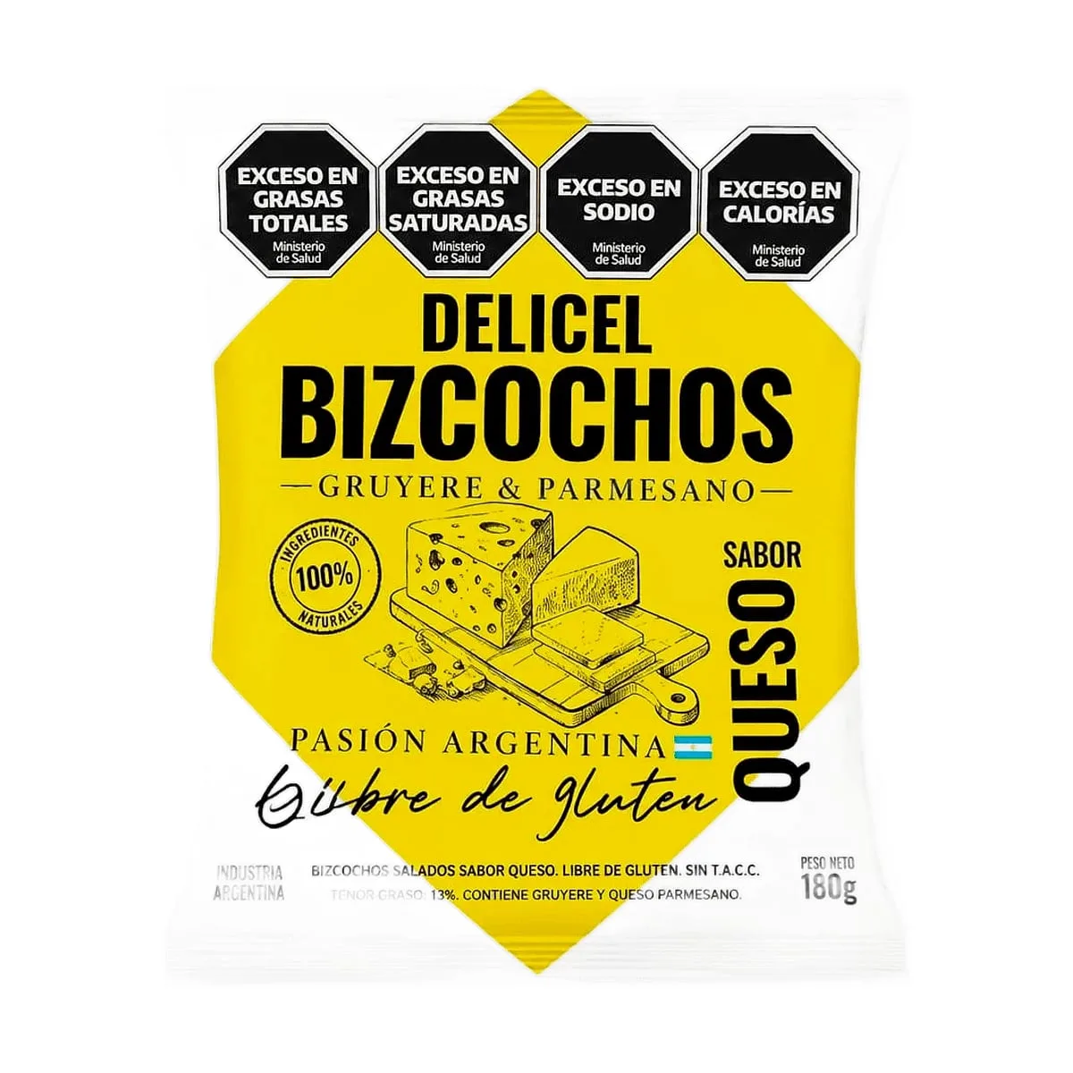 Delicel - Bizcochos sabor queso x 180 gr