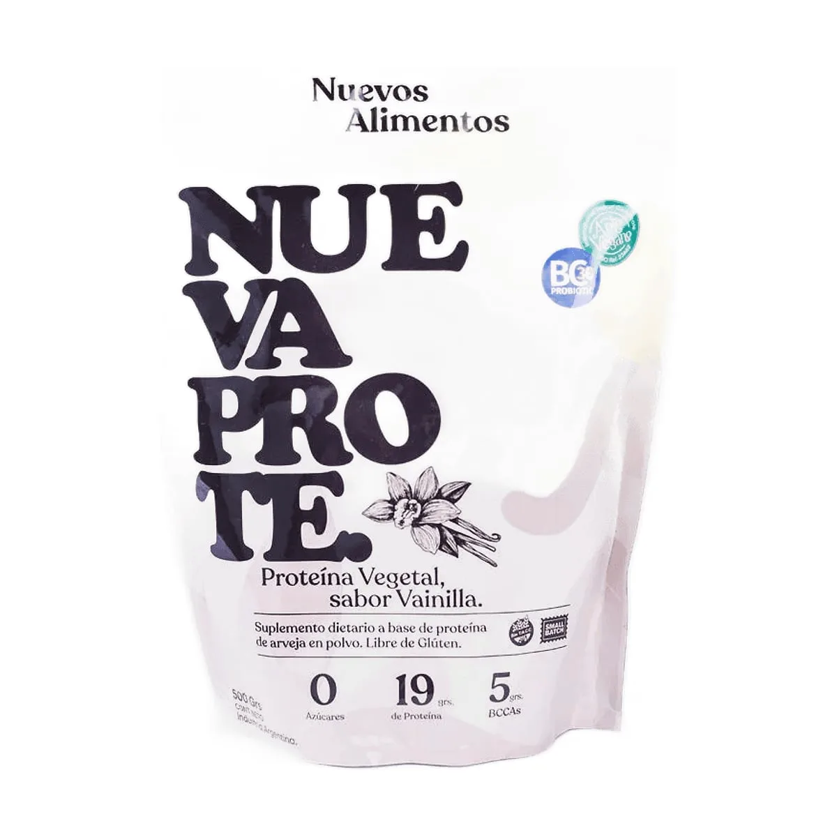 Nuevos Alimentos - Proteina vegetal sabor vainilla x 500 gr