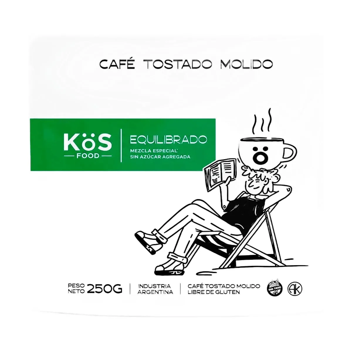 Kos Food - Cafe tostado y molido sabor equilibrado x 250 gr