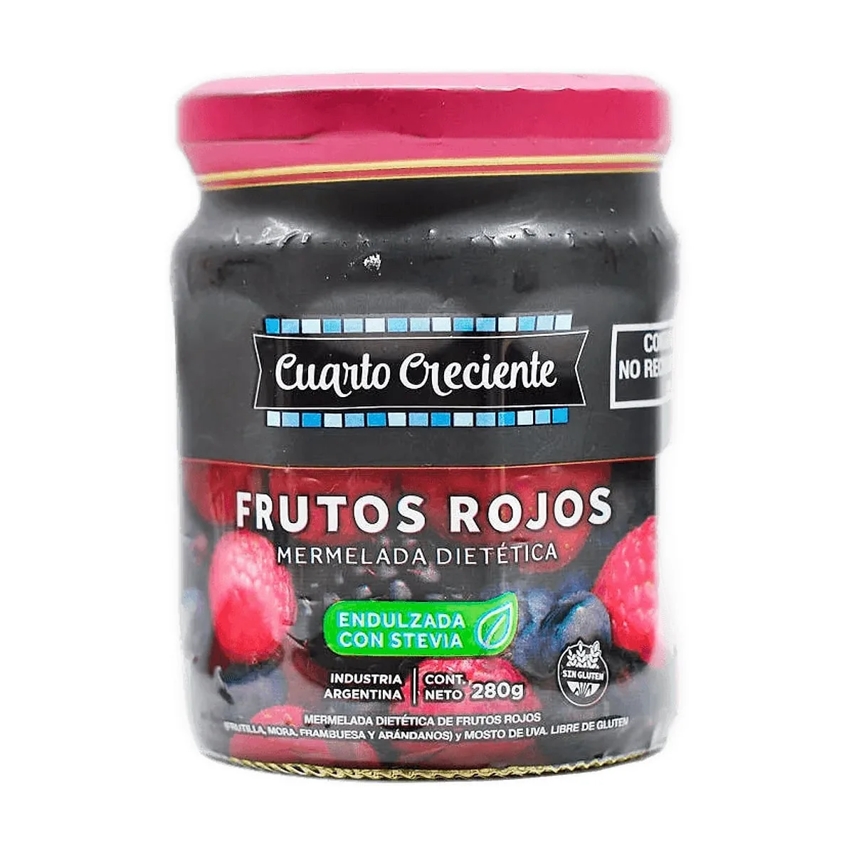 Cuarto Creciente - Mermelada con stevia sabor frutos rojos x 280 gr