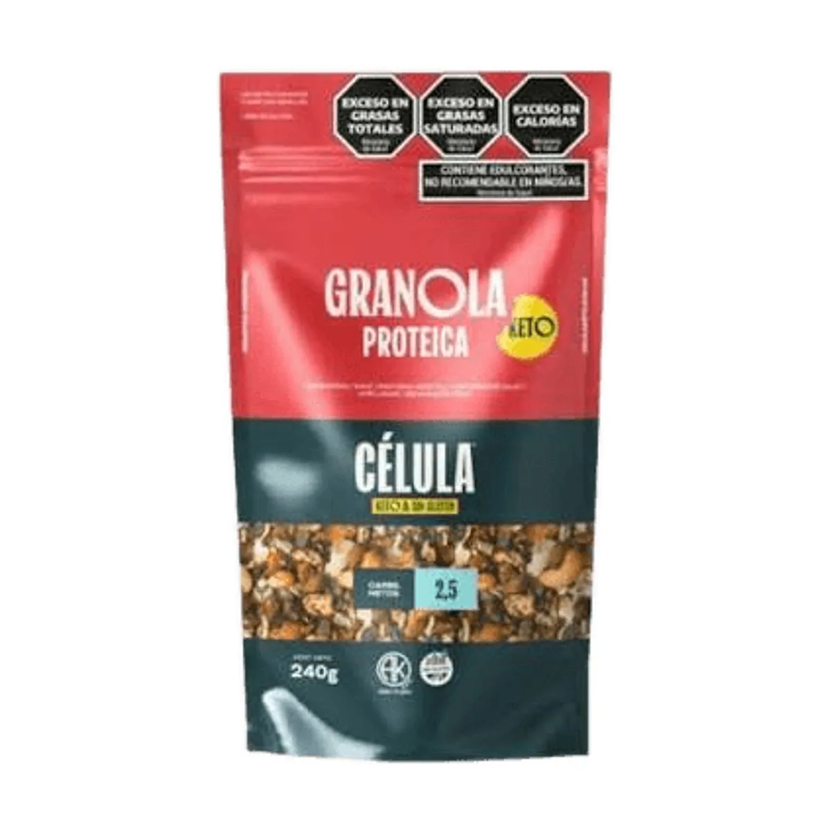 Celula - Granola proteica keto y sin gluten x 240 gr