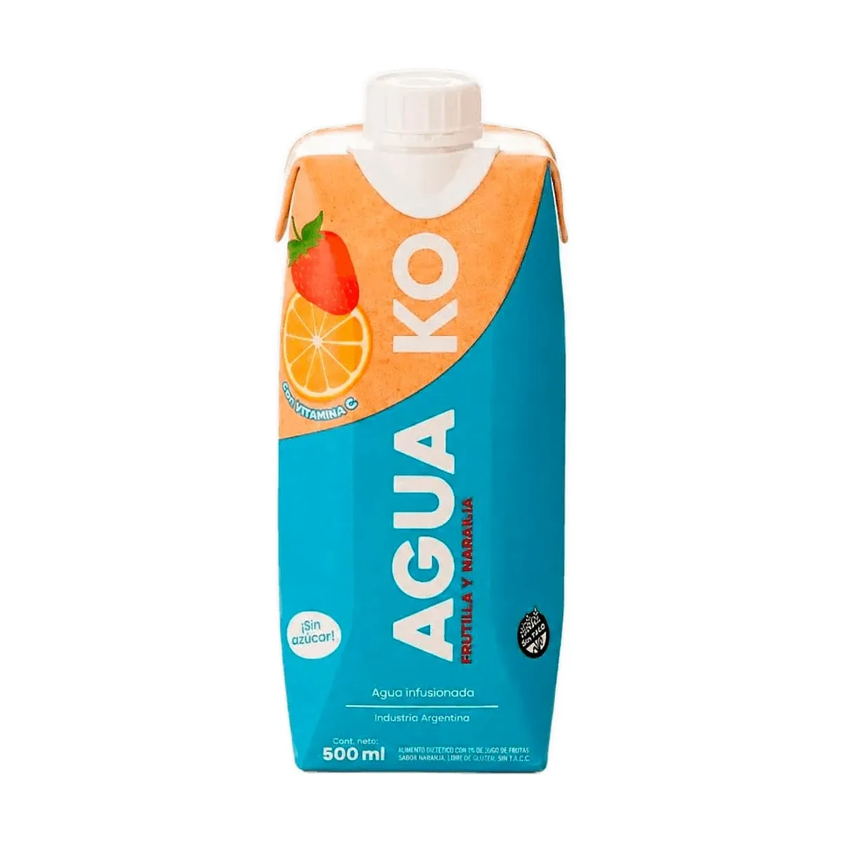 Agua Ko - Agua de frutilla y naranja x 500 ml