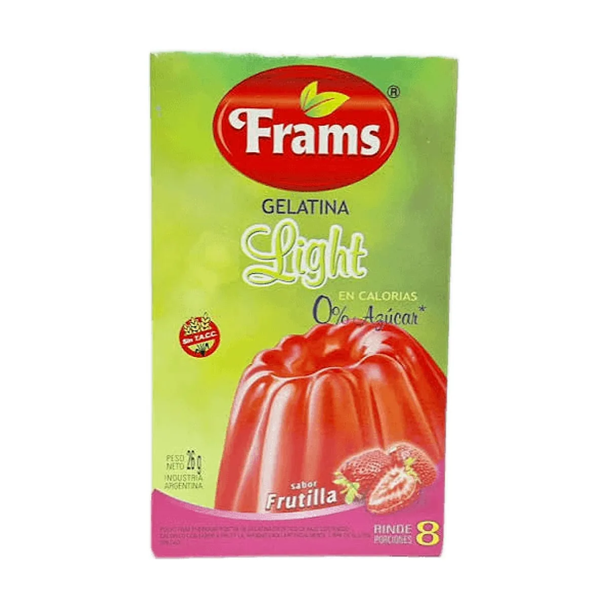 Frams - Gelatina light sabor frutilla x 26 gr