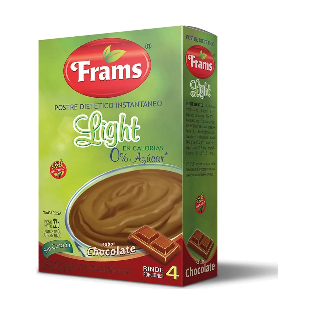 Frams - Postre light sabor chocolate x 22 gr