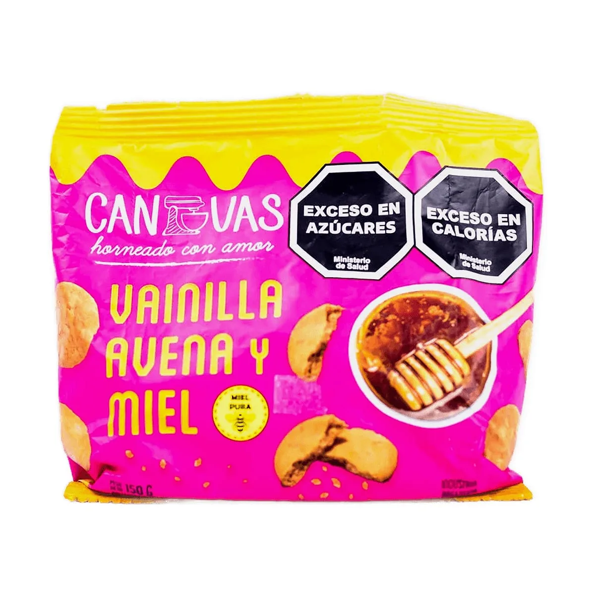 Canvas - Galletitas sabor vainilla, avena y miel x 135 gr