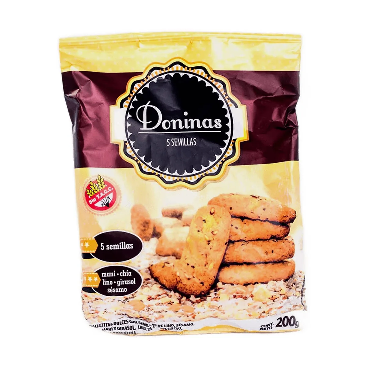 Doninas - Galletitas cinco semillas x 200 gr