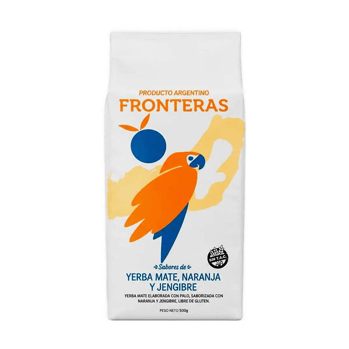 Fronteras - Yerba mate de naranja y jengibre respuesto x 500 gr