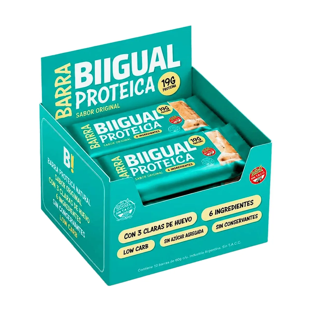 Bigual - Barra proteica sabor original x 50 gr