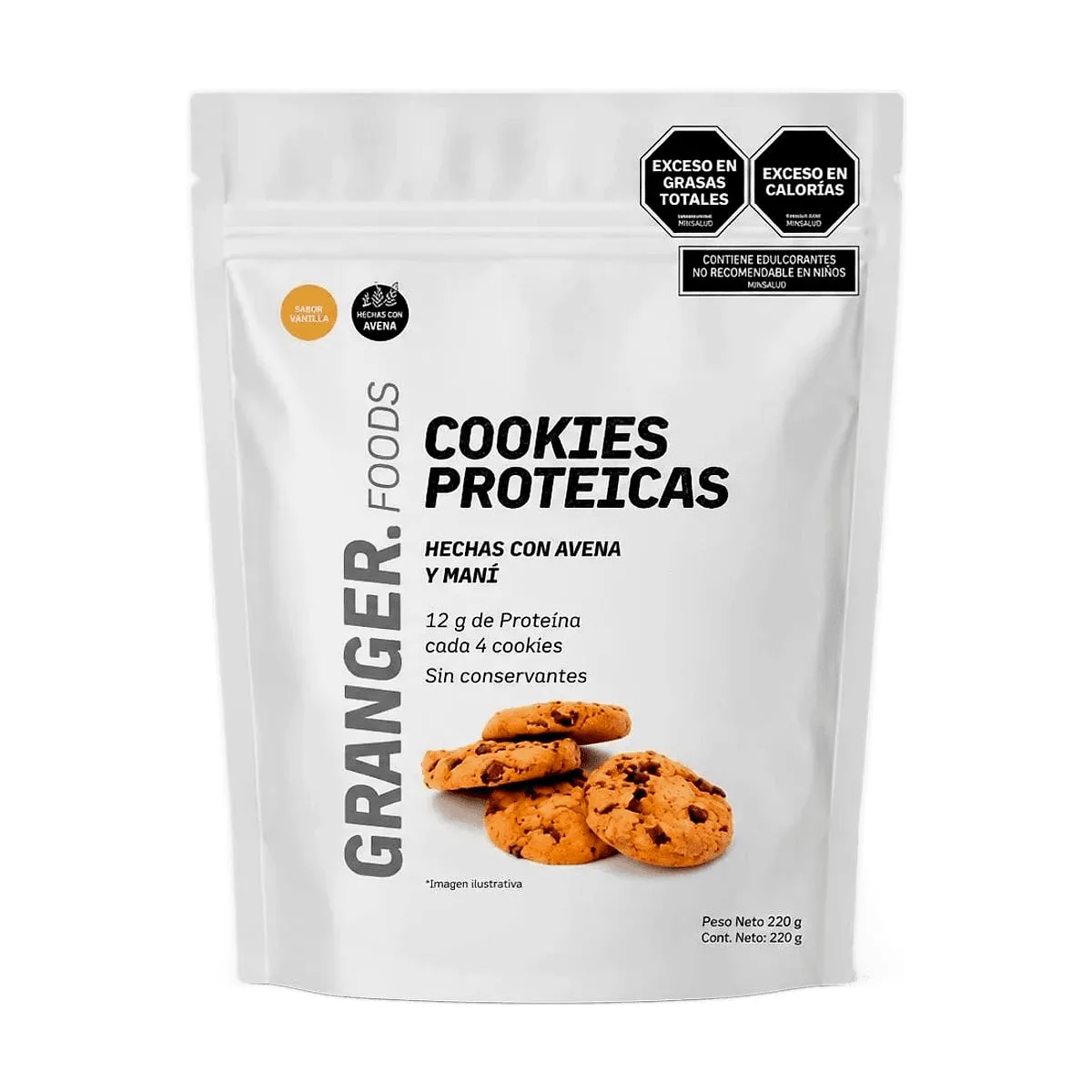 Granger - Cookies Proteicas Sabor vainilla y chips x 220 gr